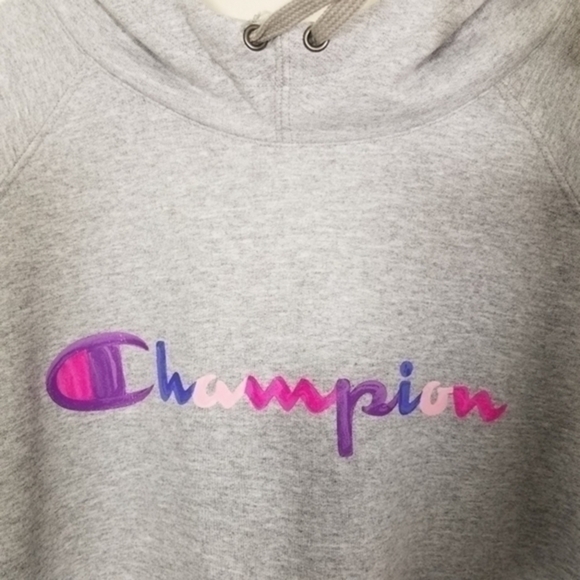 NWT Champion Hoodie Logo Sweatshirt Pullover Gray Size 4X - Picture 2 of 7